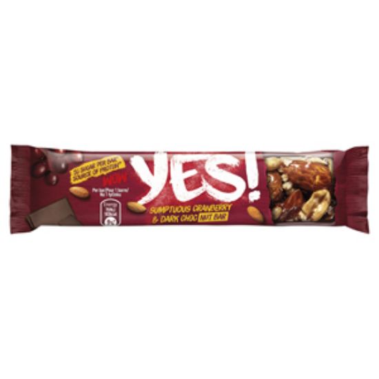 Picture of  Yes Bar Cranberrry & Dark Choc 35g x24